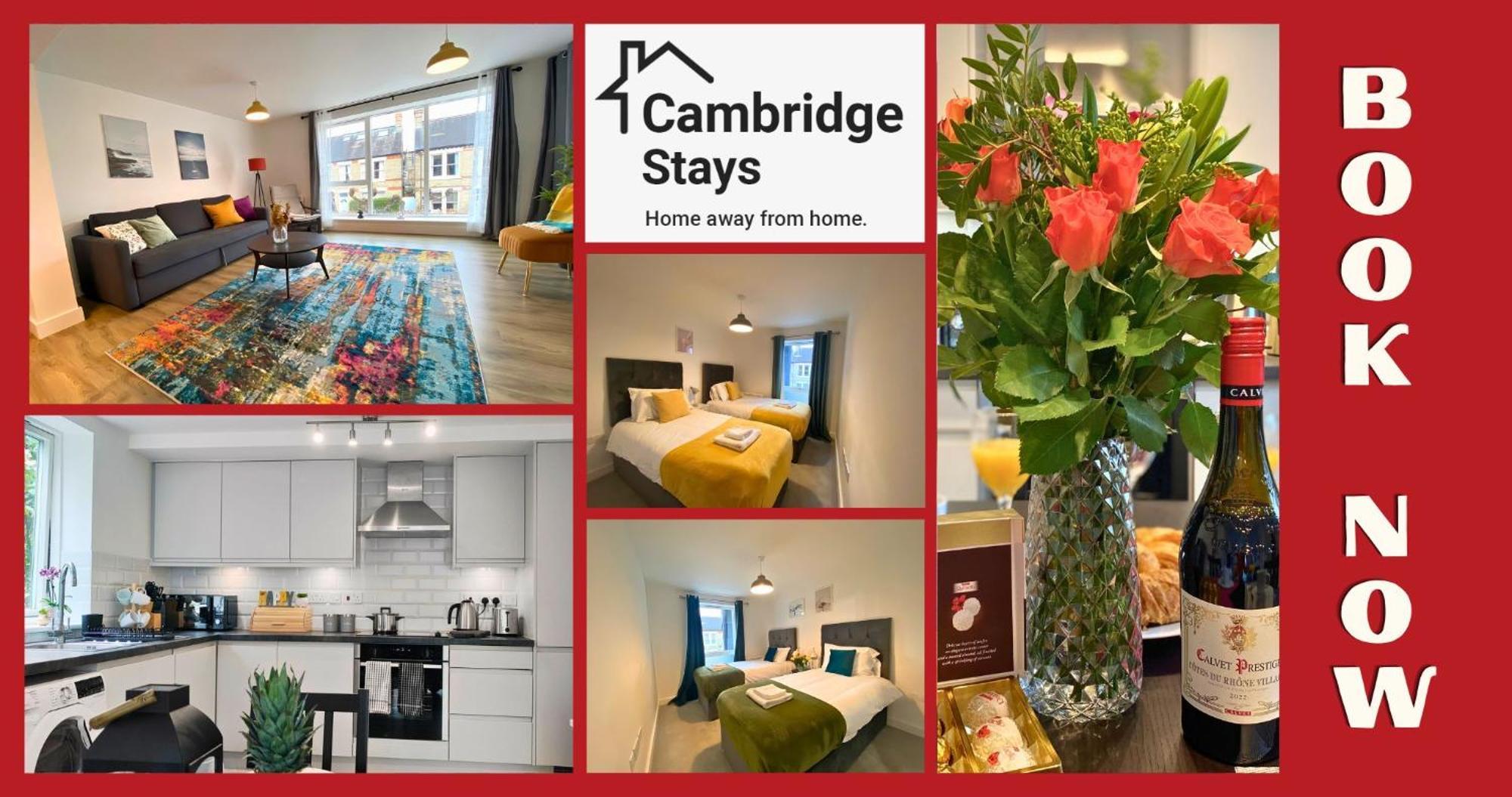 Cambridge Stays Riverside 2Br Flat-Walk To Centre-Parking-Balcony Bagian luar foto